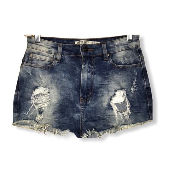 Denim Blvd Shorts - Picture 1 of 6